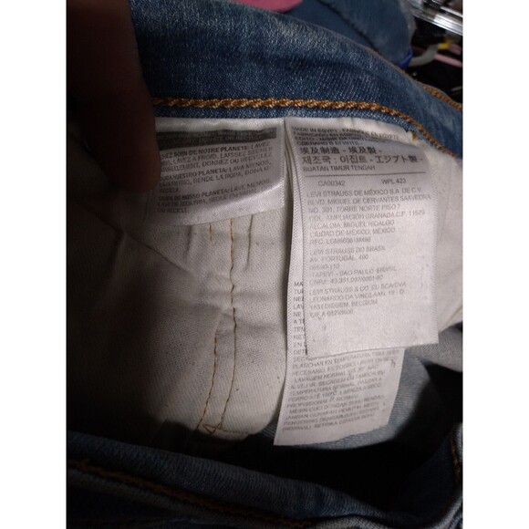 Levis 514 Light Blue Jeans Denim 36x32 Straight Leg Western Cowboy (34x31) - Picture 8 of 9